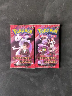 2 X Pokemon TCG Scarlet & Violet Destined Rivals Single Booster Pack Sealed - Image 1