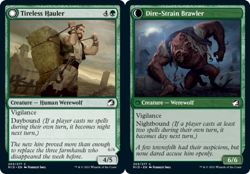 x1 Tireless Hauler // Dire-Strain Brawler - Innistrad: Midnight Hunt - NM - MTG - Image 1
