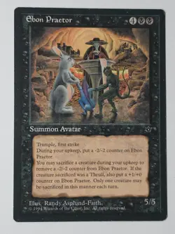 Fallen Empires Magic: The Gathering Ebon Praetor - Image 1