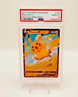 2021 POKEMON SWSH BLACK STAR PROMO PIKACHU VMAX BOX #143 PIKACHU V PSA 10 - Image 2