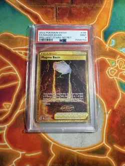 Magma Basin Secret Rare Full Art Brilliant Stars 185/172 2022 Pokemon PSA 9 - Image 1