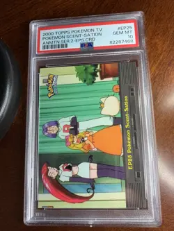 2000 Topps Pokemon TV #EP25 Pokemon Scent-Sation PSA 10 Gem Mint (Pop 1 of 3) - Image 1