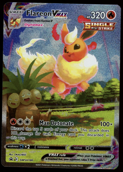 FLAREON VMAX 2021 Pokemon TCG Sword & Shield Black Star Promo #SWSH180 - Image 1
