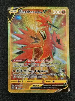 Carte Pokemon : Electhor De Galar Gold 2022 Stars Etincelantes 182/172 Exc 🇲🇫 - Image 1