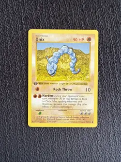 Pokemon TCG Base Set Onix 56/102 1st Edition Shadowless - Image 1