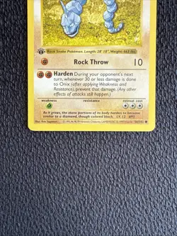 Pokemon TCG Base Set Onix 56/102 1st Edition Shadowless - Image 2