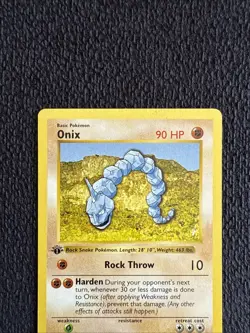 Pokemon TCG Base Set Onix 56/102 1st Edition Shadowless - Image 3