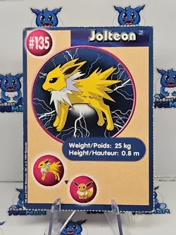 Pokemon Burger King Jolteon #135 PokeTrivia Promo LP - Image 1