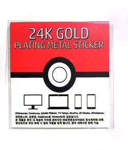 Pikachu 24k Gold Plated Sticker Korean Striking Popping Candy Pokemon NM #W - Image 2