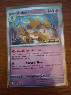 Pokemon Alakazam 003 Mega Evolution Pre-release Promo NM ON HAND FAST SHIPPING - Image 1