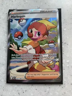 Harlequin 163/086 Full Art (FA) Trainer Double Rare - Pokemon TCG White Flare NM - Image 1
