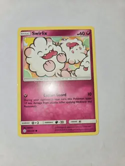 Pokemon TCG Swirlix Sun & Moon - Cosmic Eclipse 153/236 Regular Common LP - Image 1