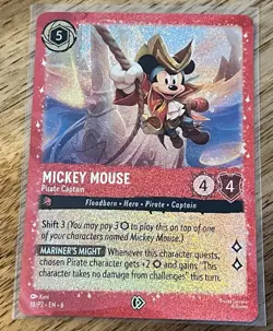 Mickey Mouse - Pirate Captain - 18/P2 - Disney Lorcana TCG - Promo Card - Image 1