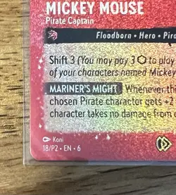 Mickey Mouse - Pirate Captain - 18/P2 - Disney Lorcana TCG - Promo Card - Image 4
