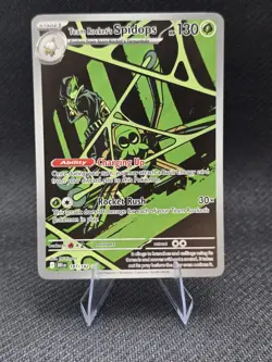 Pokemon TCG Destined Rivals Team Rockets Spidops Illustration Rare Card 187/182 - Image 1