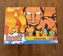 Pokemon A GREAT DAY First Movie Pikachu Vacation Card #58 ~ TOPPS~ 1998 Vintage - Image 1