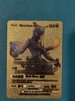 2020 Pokemon Mewtwo GX hp 300 Gold Card Ultra (RARE) - Image 1