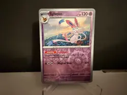 2025 Pokemon TCG Sylveon 040 Prismatic Evolutions Reverse Holo Rare Card NM+ - Image 1