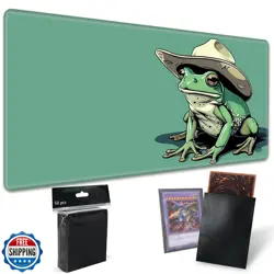 TCG Playmat Board Game Mat Plus 50 Pcs Card Sleeves, 24 x 14 Table Mats Game - Image 1