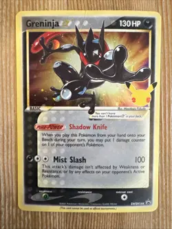 Greninja Gold Star SWSH144 - Holo Pokemon Card - Celebrations Promo - DMG - Image 1