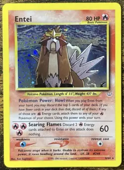 Pokemon Entei Neo Revelation TCG Holo Unlimited Rare Card 6/64 NM Condition - Image 1