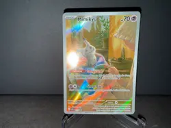2024 Pokemon Mimikyu 075 Paldean Fates ETB Full Art Black Star Promo Card NM+ - Image 1