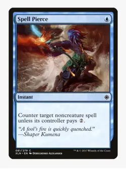 MTG Spell Pierce #81 Ixalan (XLN) Magic Card in Protective Sleeve - Image 1