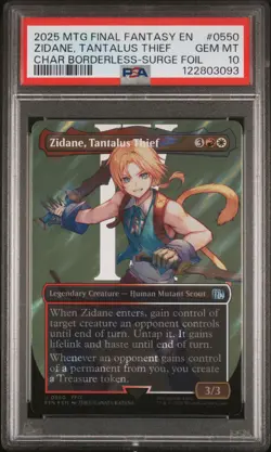 2025 MTG FINAL FANTASY #0550 ZIDANE, TANTALUS THIEF PSA 10 - Image 1