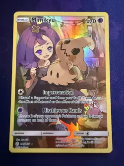 Mimikyu 245/236 Alt Art Pokemon Sun & Moon Cosmic Eclipse NM/M Condition - Image 1