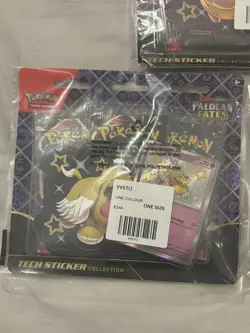 Pokemon TCG Paldean Fates Tech Sticker Collection 3 Pack Blister 3X New & Sealed - Image 2