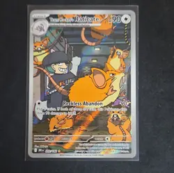 Pokemon Team Rocket's Raticate 202/182 Destined Rivals Illustration Rare - Image 1