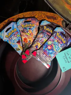 Pokemon Stellar Crown Sealed Booster Packs Set Of 4 Sleeved - Image 2