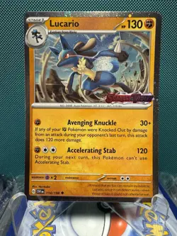 Pokemon 114/198 Lucario Cosmo Foil Stamped NM Promo - Image 1