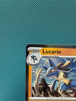 Pokemon 114/198 Lucario Cosmo Foil Stamped NM Promo - Image 2