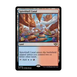 WOTC MtG Prerelease Promos Spirebluff Canal (OTJ) (R) (Foil) NM - Image 1