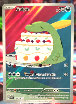 Pokemon TCG Gulpin 154/142 Sv07 Stellar Crown Full Art Holo IR EN - Image 1