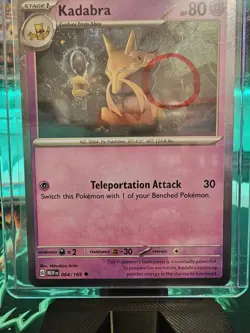 Pokemon TCG Kadabra 064/165 Cosmos Holo 🌀SWIRL🌀 MEW EN 2023 NM - Image 2