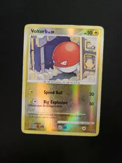 Pokemon Voltorb Secret Wonders Reverse Holo 117/132 HP Condition - Image 1