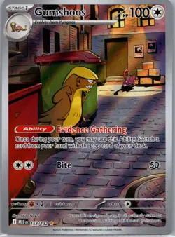 Gumshoos 153/132 Illustration Rare Mega Evolution Pokemon Near Mint - Image 1