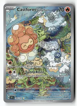 Castform Sunny Form 195/191 Illustration Rare Surging Sparks Pokemon Near Mint - Image 1