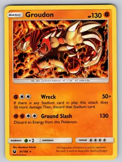 Groudon 81/168 Holo Rare Celestial Storm Pokemon Lightly Played - Image 1
