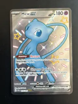 Pokemon TCG Mew EX 216/091 Paldean Fates Full Art Shiny Ultra Rare - Image 1