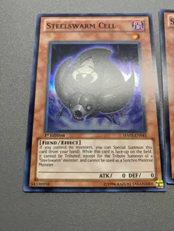 Yugioh 2X Steelswarm Cell 1st Edition Super Rare HA05-EN043 MP - Image 2