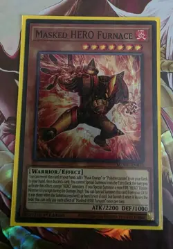 Masked HERO Furnace MZMU-EN015 Super Rare 1st Edition NM Yugioh - Image 1