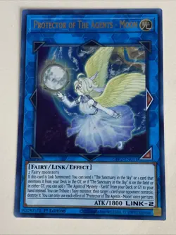 Yugioh Protector of the Agents Moon x 3 - 1st Edition Ultra Rare NM Free Holo B - Image 2