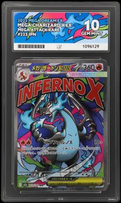 Mega Charizard X EX Mega Dream 223/193 Graded Pokemon Card GEM MINT ACE 10 - Image 1