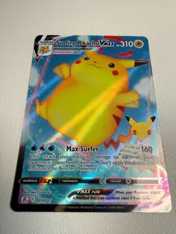 Surfing Pikachu Vmax - Celebrations 25th 009/025 - Full Art Rare Pokemon Card - Image 1