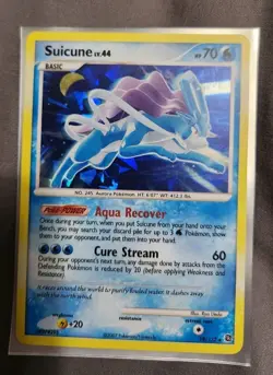 2007 Pokemon Suicune Secret Wonders Cracked Ice Holo Bleed Promo Card 19/132 NM - Image 1
