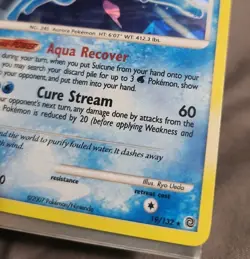 2007 Pokemon Suicune Secret Wonders Cracked Ice Holo Bleed Promo Card 19/132 NM - Image 4