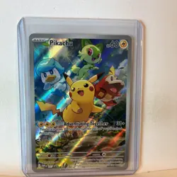 Pokemon Paldea Evolved PIKACHU 027 ETB Adventuring Together Promo Card Mint - Image 1